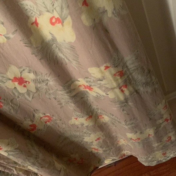 Jane Ashley tropical khaki w/orchids sleeveless scoop neck maxi dress size 3x - Picture 5 of 10